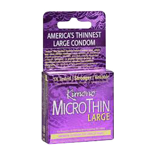 Kimono MicroThin Large Condom, 3 Ea
